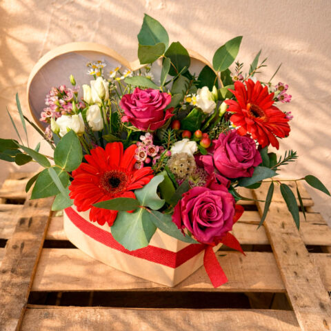 Caja con flores