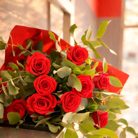 Ramo de 12 rosas rojas