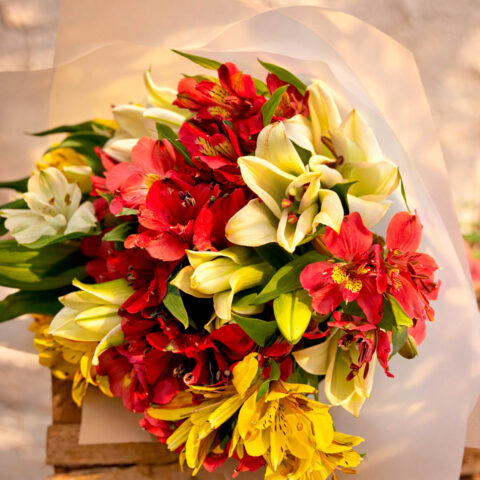 Liliums y alstroemerias