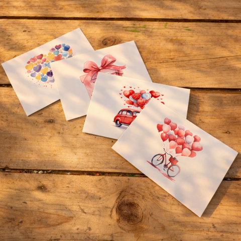 Tarjeta con algún corazón
