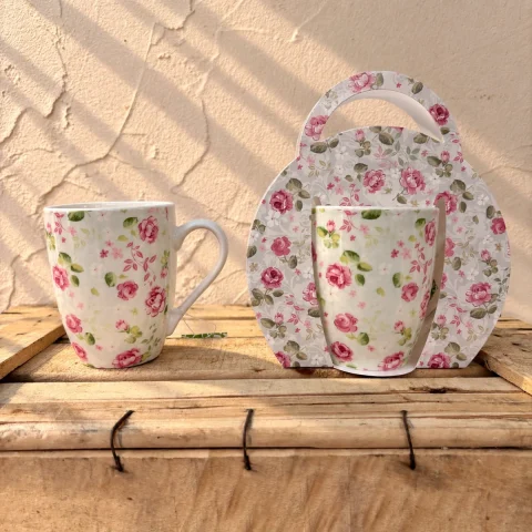 taza rosada